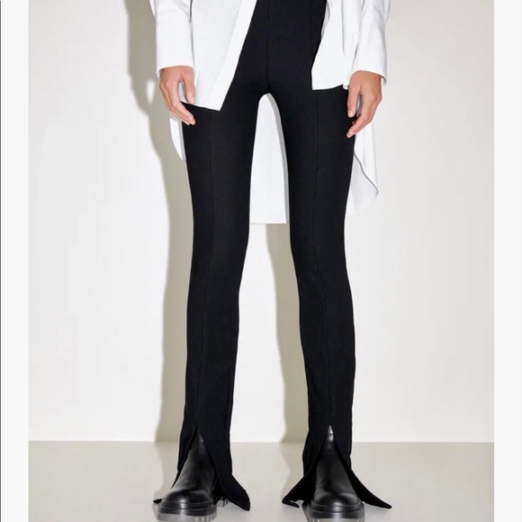 ribbed flare leggings zara mini